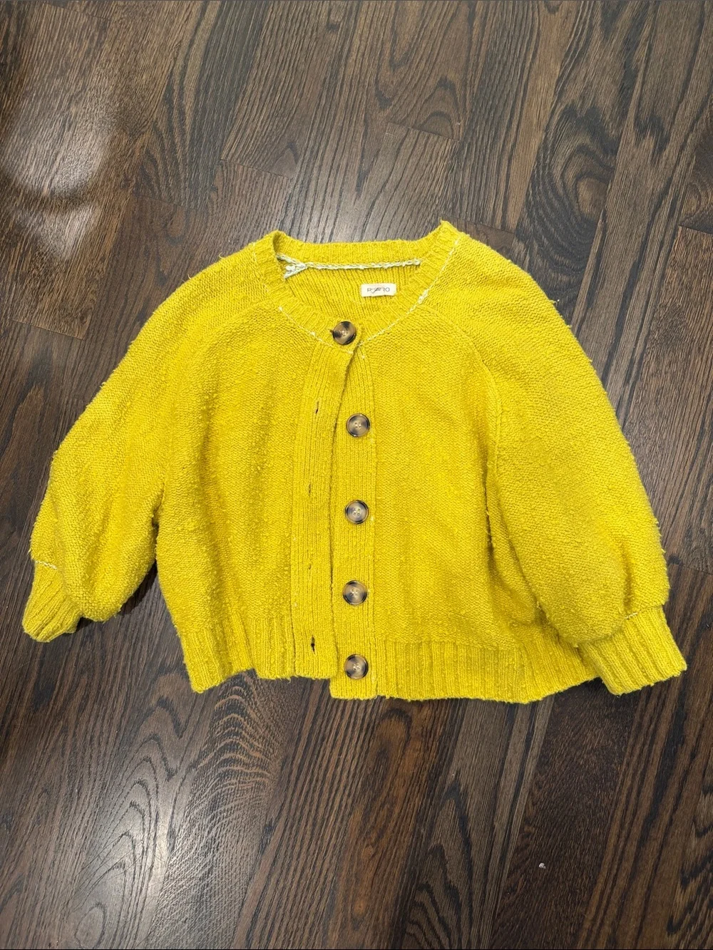 Mustard Yellow Button-Front Cardigan - Picture 1 of 1